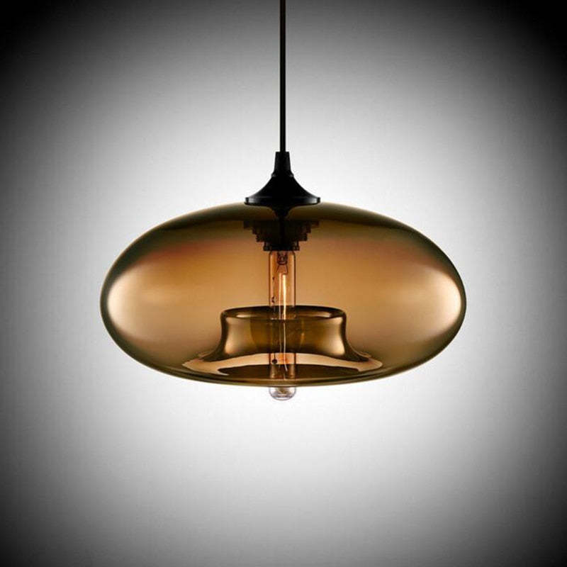 Modern Macaron Glass Pendant Lights Hanging Lamp For Dining Room