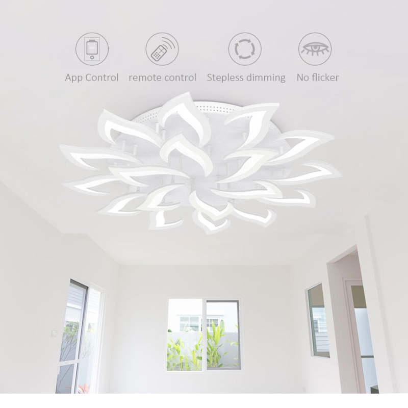 LED Acrylic Panel Chandelier Modern Geometric Modeling Design Ceiling Lamp
