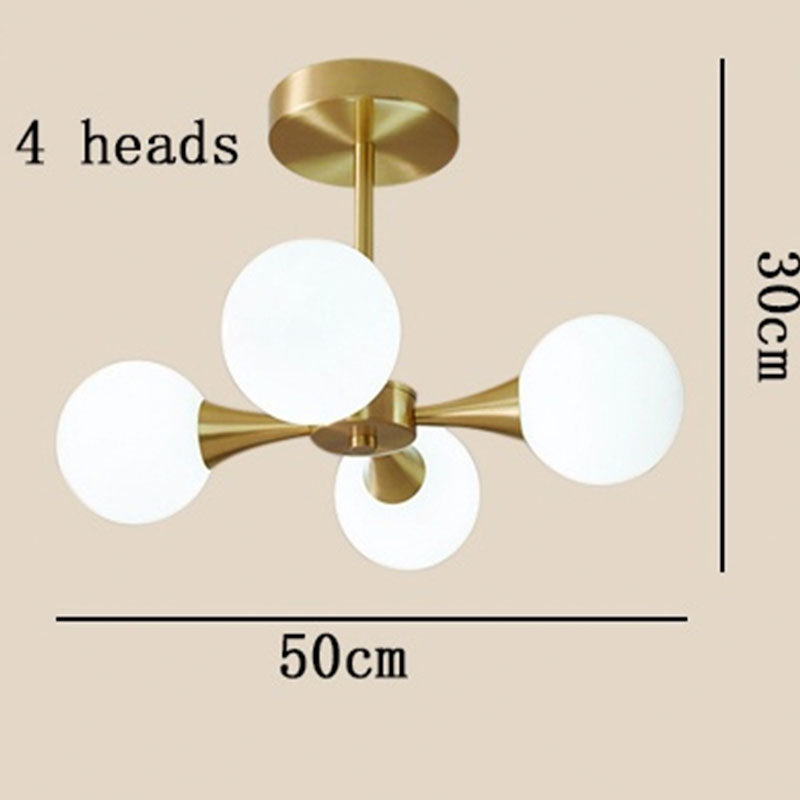 Valentina Ceiling Light, Metal & Glass