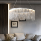 Metal Tassel Chain Led Chandelier Pendant Shade Lighting For Living Room, Dining room