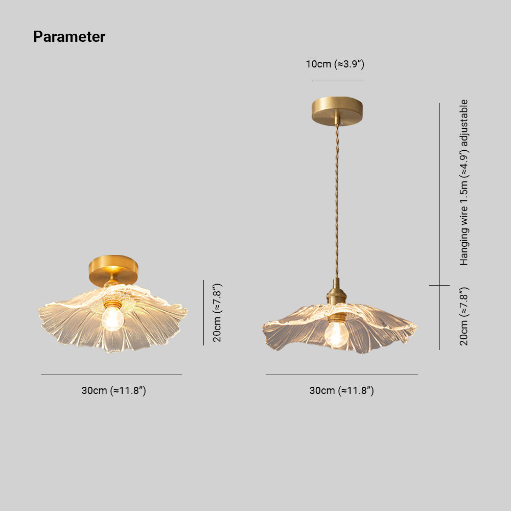 Carins Semi-Flush Mount Ceiling Light 3 Colour Temperature Switchable, Pure Copper, 2 Colour