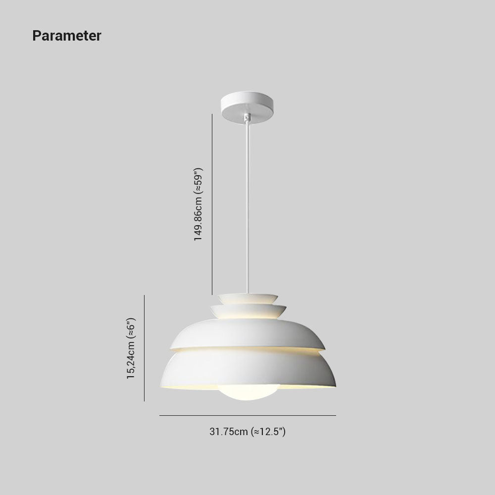 Morandi White Pendant Light, Metal
