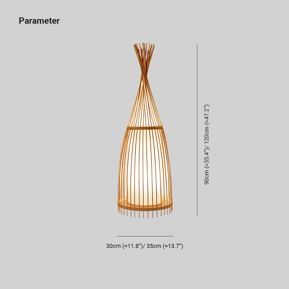 Ozawa Wooden Floor Lamp, Height 90/120cm