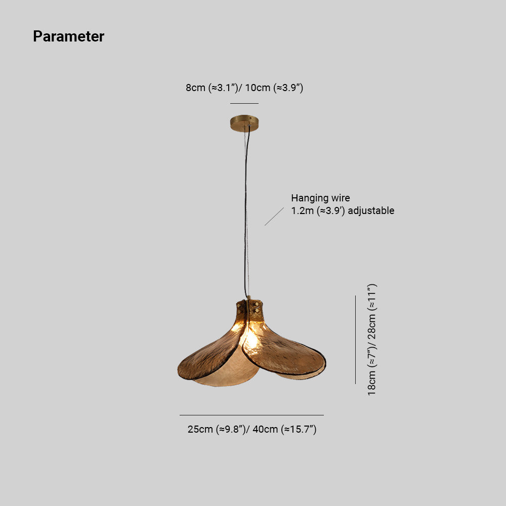 Carins Glass Pendant Light, 3 Colour Temperature Switchable, DIA 25/40CM