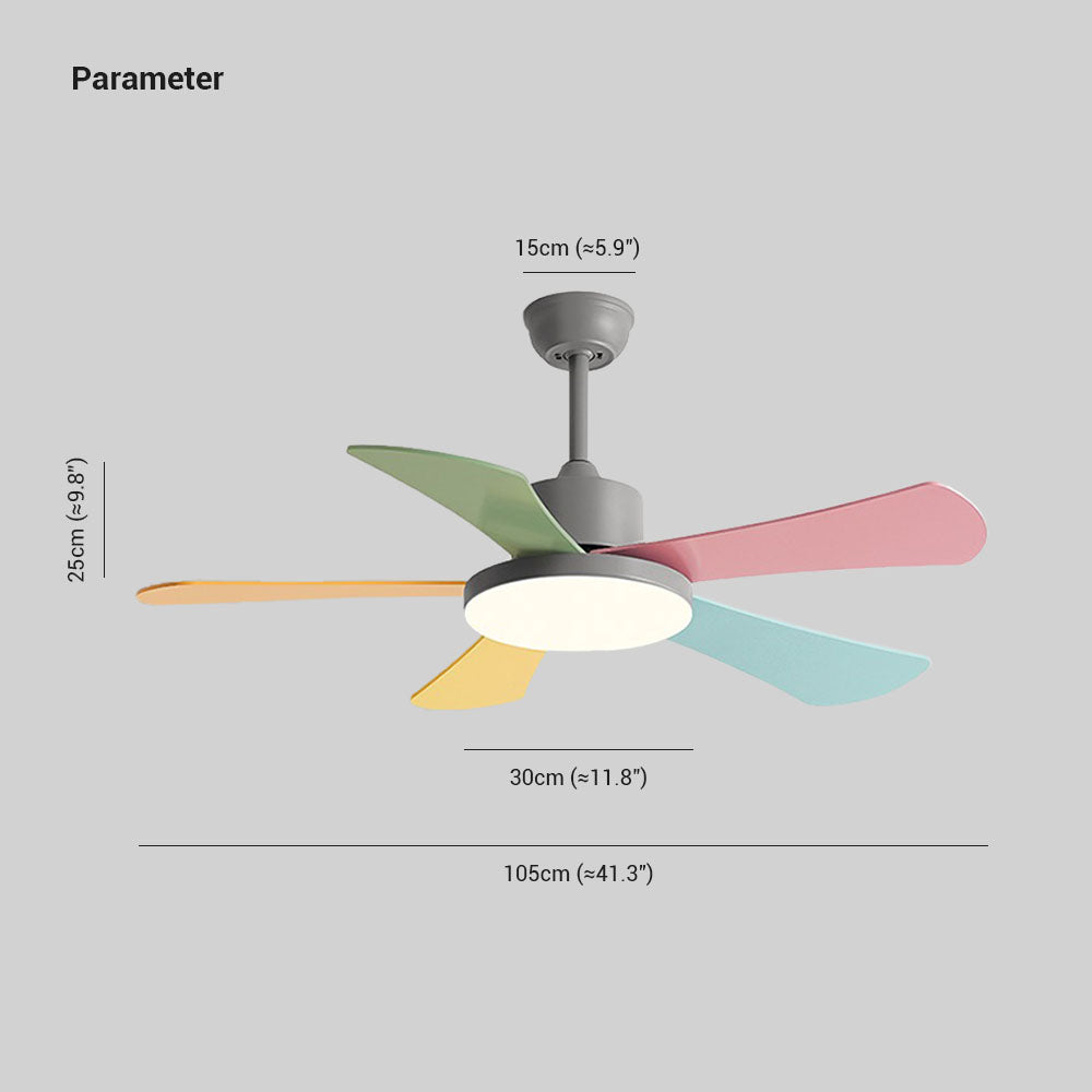 Morandi Colourful Ceiling Fan with Light, DIA 105CM