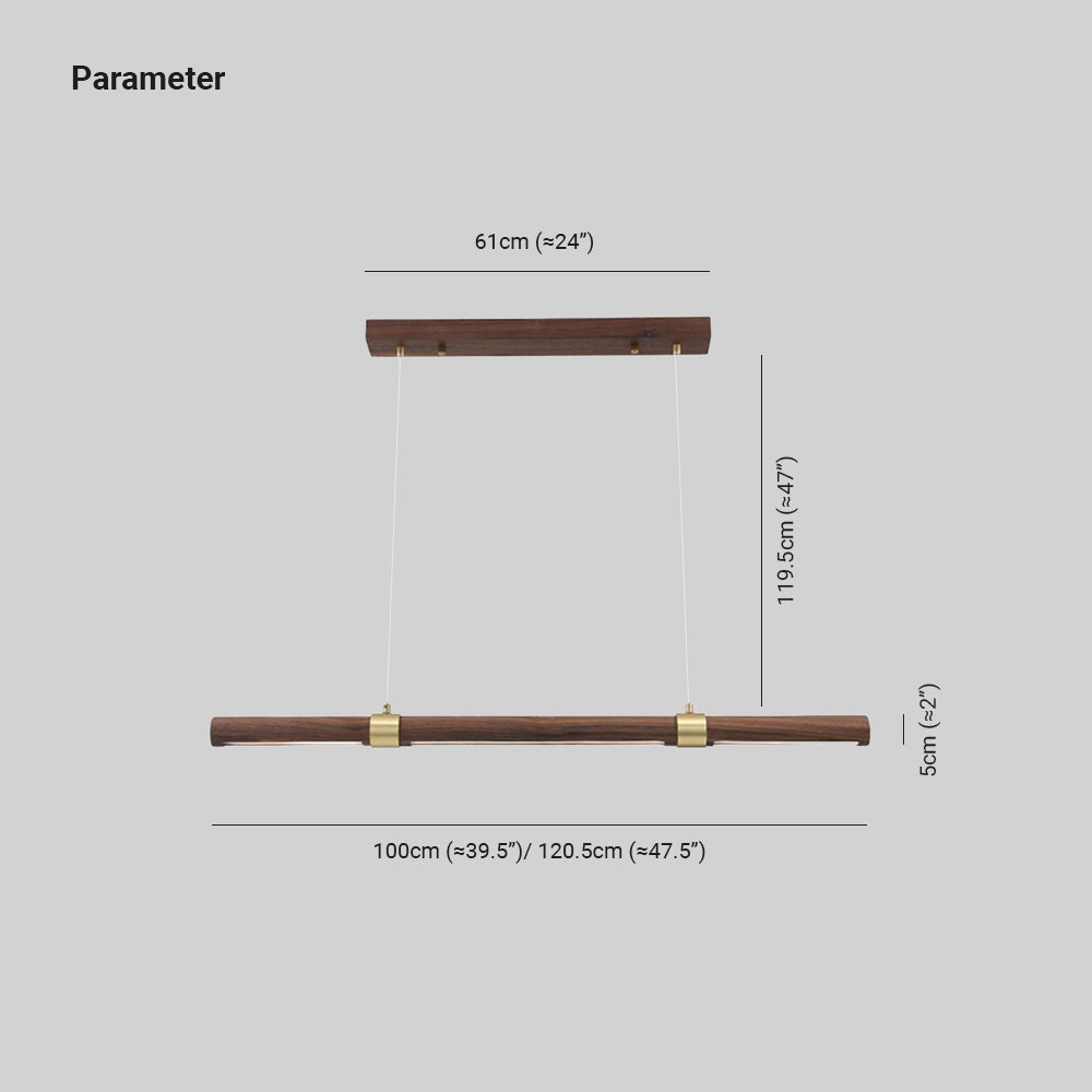 Ozawa Linear Pendant Light, L 100/120CM