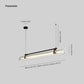 Edge  Pendant Light, Acrylic & Metal, L 80/100/120CM