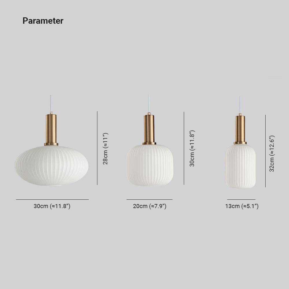 Hailie Glass Pendant Light, 3 Styles, DIA 30/20/13CM