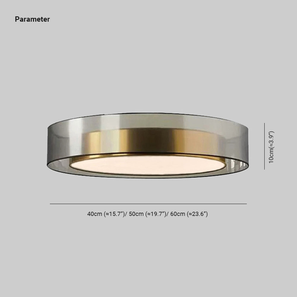 Quinn Flush Mount Ceiling Light Colour Temperature Switchable, Pure Copper, Dia 40/50/60cm