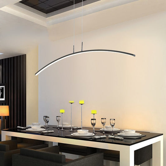 Edge Lustre LED Pendant Chandelier Lighting Black Chandelier