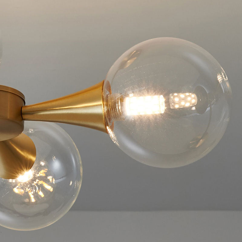 Valentina Ceiling Light, Metal & Glass