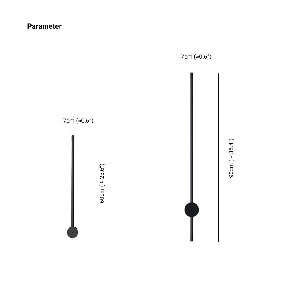 Edge Outdoor Wall Lamp Linear Rotatable, 60/90cm