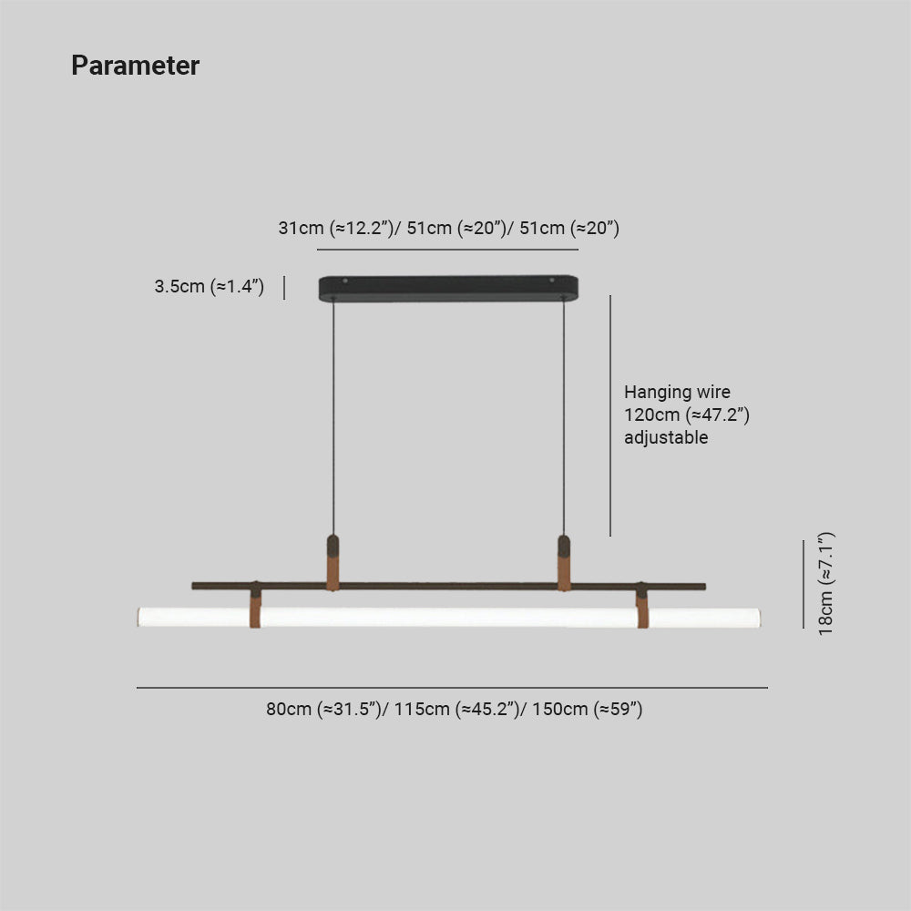 Edge Pendant Light 2 Colour, 80/115/150CM