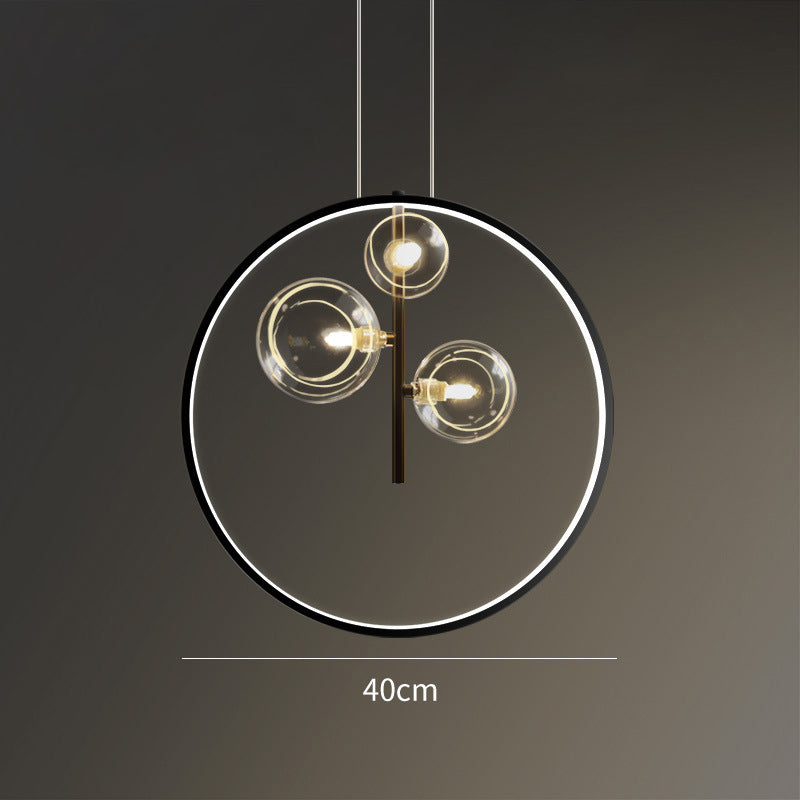 Nordic Glass Bubbles LED Chandeliers Modern Pendant Light for Dining Room