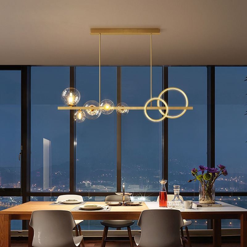 Artpad Linear Bubble Pendant Light Chandelier For Dining Room