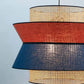 Ritta Rattan Pendant Light, Orange & Dark Blue, Dia 35/45cm